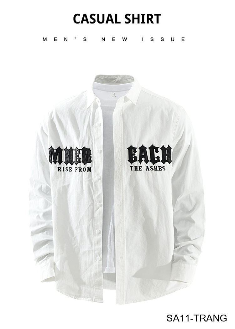 SA11 - Áo sơ mi nam dài tay họa tiết chữ phong cách Nhật Bản, chất cotton mềm mại, dáng rộng thoải mái_thumbnail_6