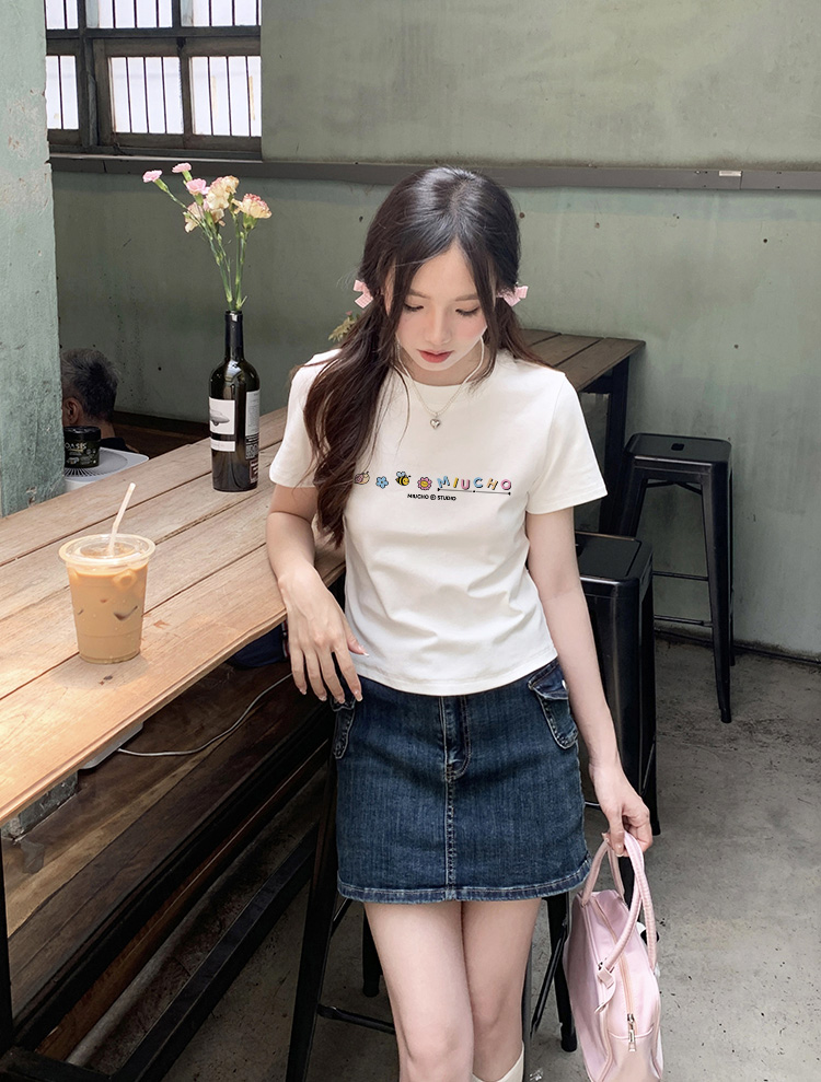 Áo baby tee ôm local brand ABD1564 Miucho vải cotton co giãn thoáng mát cổ tròn in mix_thumbnail_4