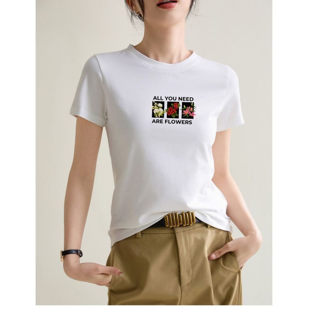 [Form Vừa] Áo phông hè nữ chất liệu 95% cotton mát mẻ - Áo thun nữ LOZA VT8130_thumbnail_1