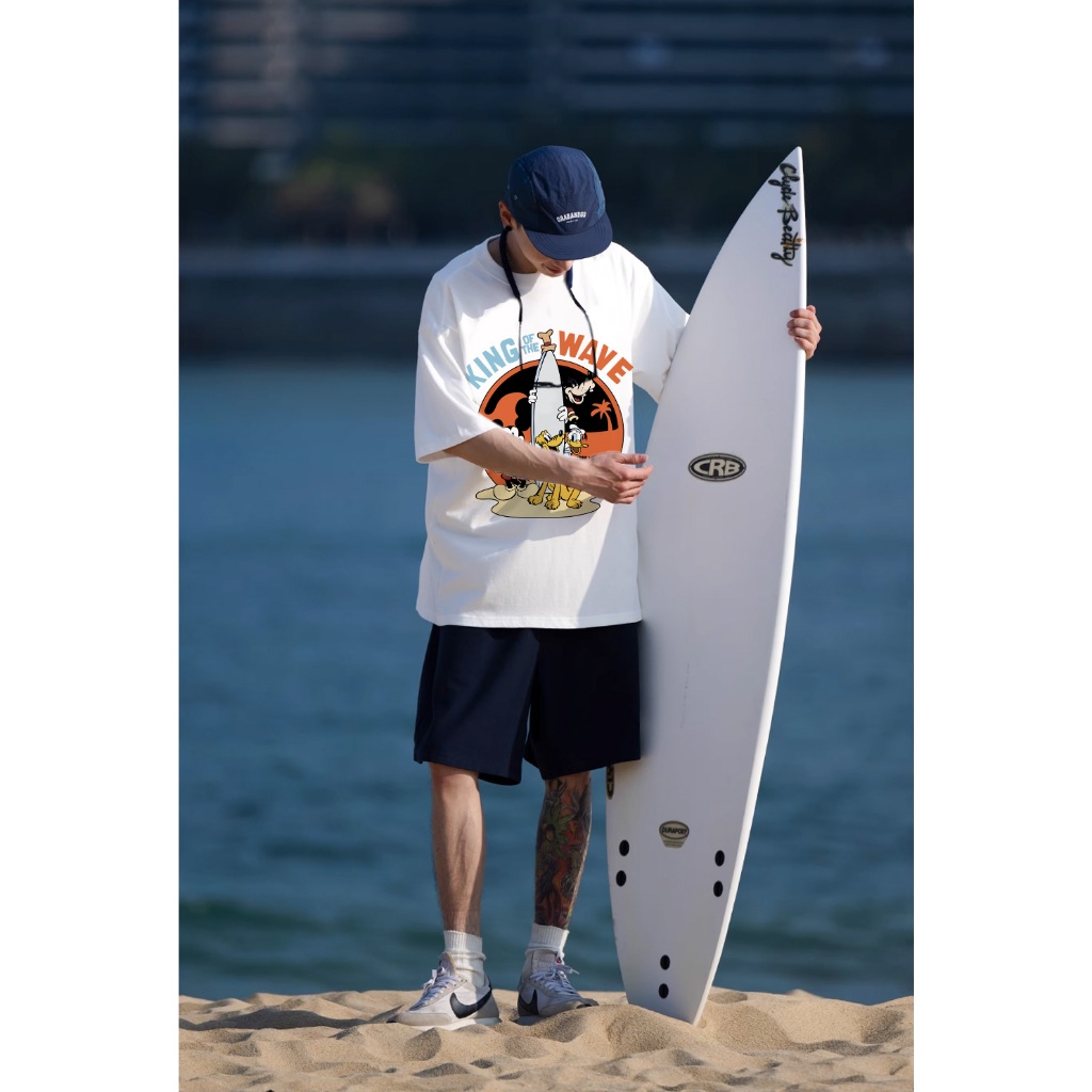 Áo thun nam form rộng ATD1149 Miucho Man áo phông tay ngắn cổ tròn in mix BST hè biển_thumbnail_6