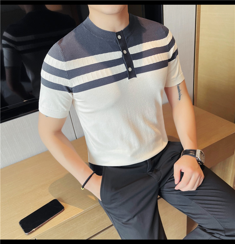 PA52 – Áo polo nam dệt kim lụa đá sọc đơn giản_thumbnail_6