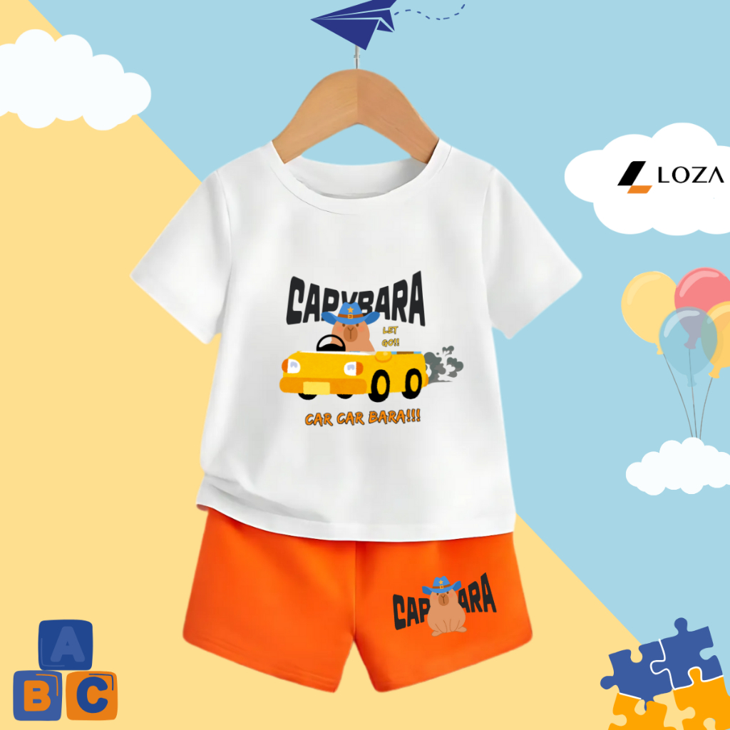 Đồ bộ bé trai in hình 'Capybara lái ô tô' - Loza SB297_thumbnail_7