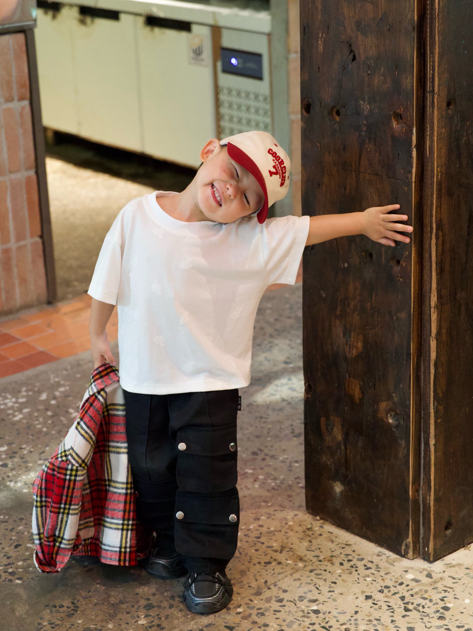 Áo khoác kẻ đỏ lót trần bông_thumbnail_5