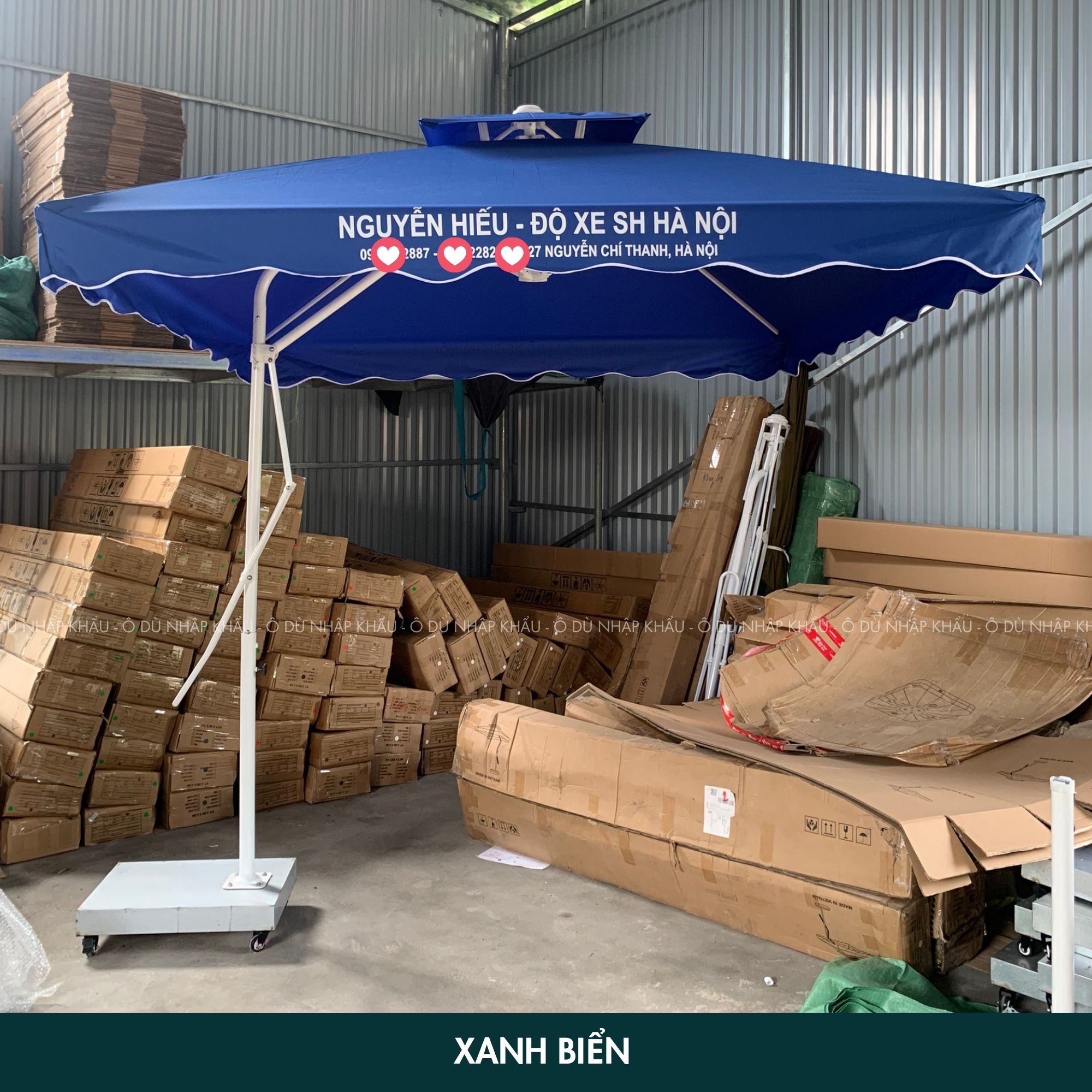 Dù lệch tâm vuông 2m5 nhập khẩu – Vải chống thấm PU, khung thép sơn tĩnh điện, bảo hành 1 năm_thumbnail_4