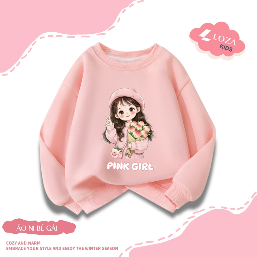 Áo sweater bé gái in hình bé gái Hot trend - Loza Kids IN005_thumbnail_12