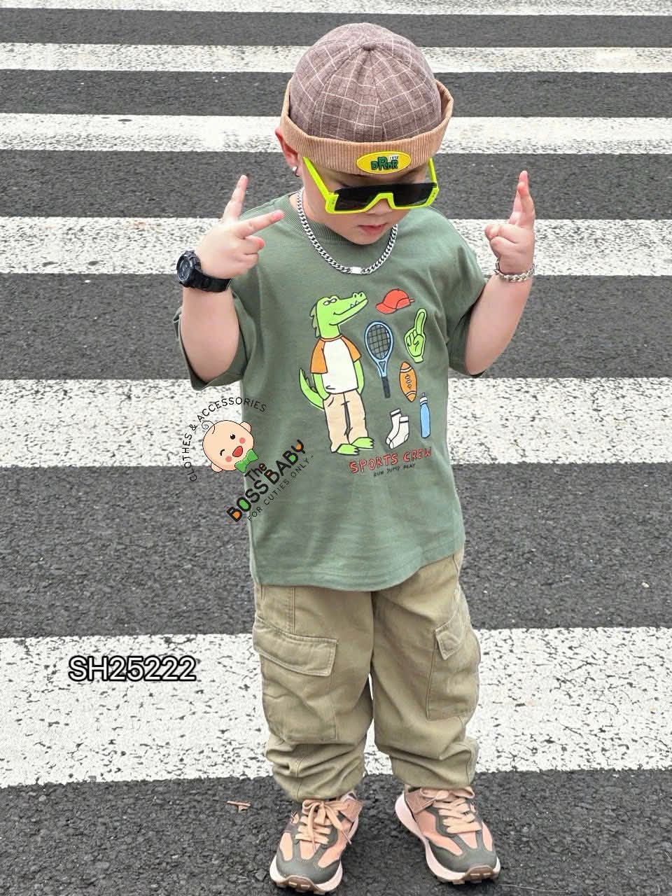 Set bộ kaki rêu họa tiết cá sấu_thumbnail_3