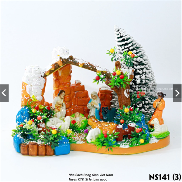 Hang đá Noel mái lá, cây thông Noel ✔