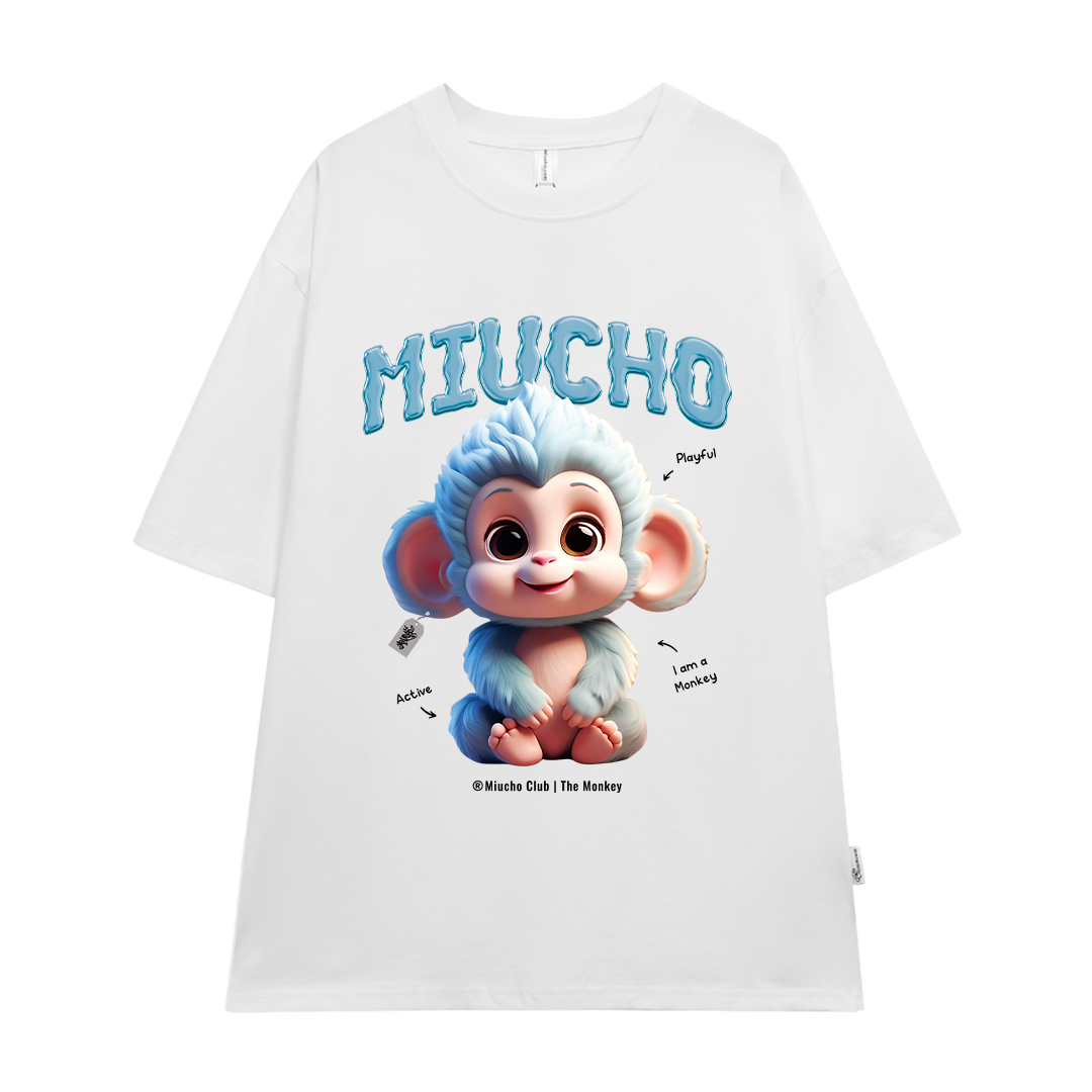 Áo thun form rộng 12 con giáp tuổi Thân (tuổi khỉ) ATD1243 Miucho tay ngắn cổ tròn in mix_thumbnail_0