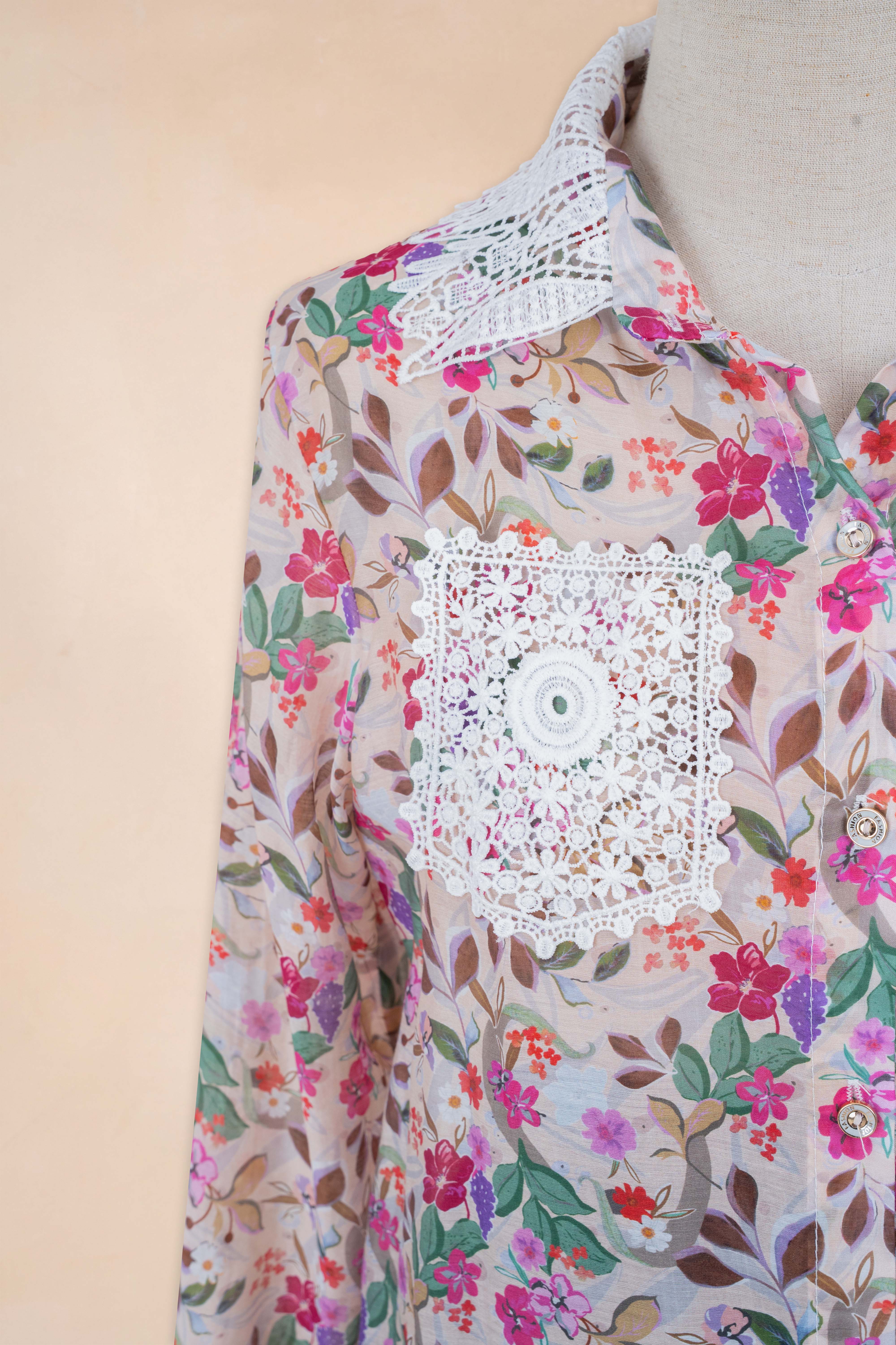 Sơ Mi Hoa Lá Phối Ren_thumbnail_2