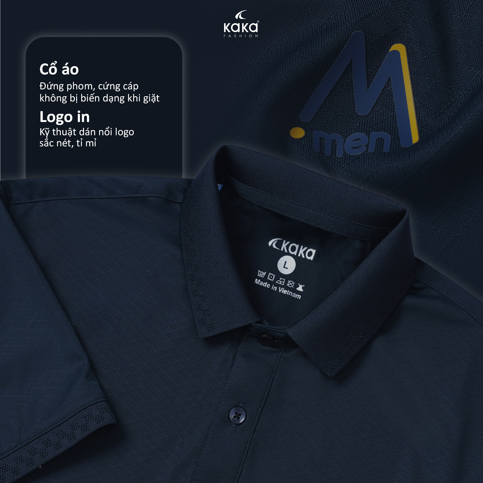 Áo Polo KaKa In Nổi Chữ Men_thumbnail_13