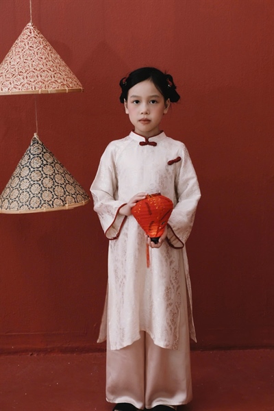 Áo Dài Tiểu Đào Mơ Bé Gái '24