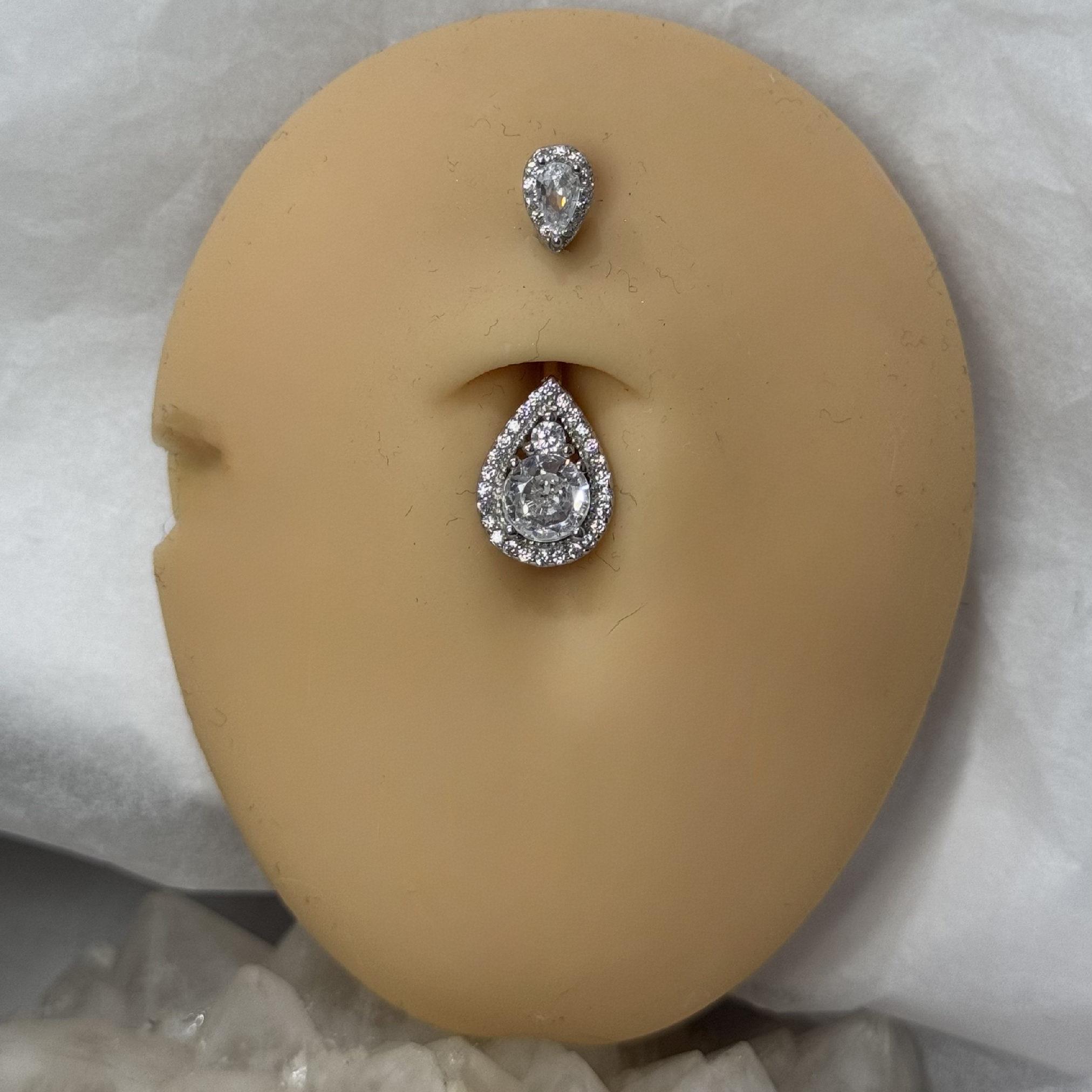 rốn bạc xi bạch kim đá chấu giọt nước hai đầu viền kim cương _thumbnail_3