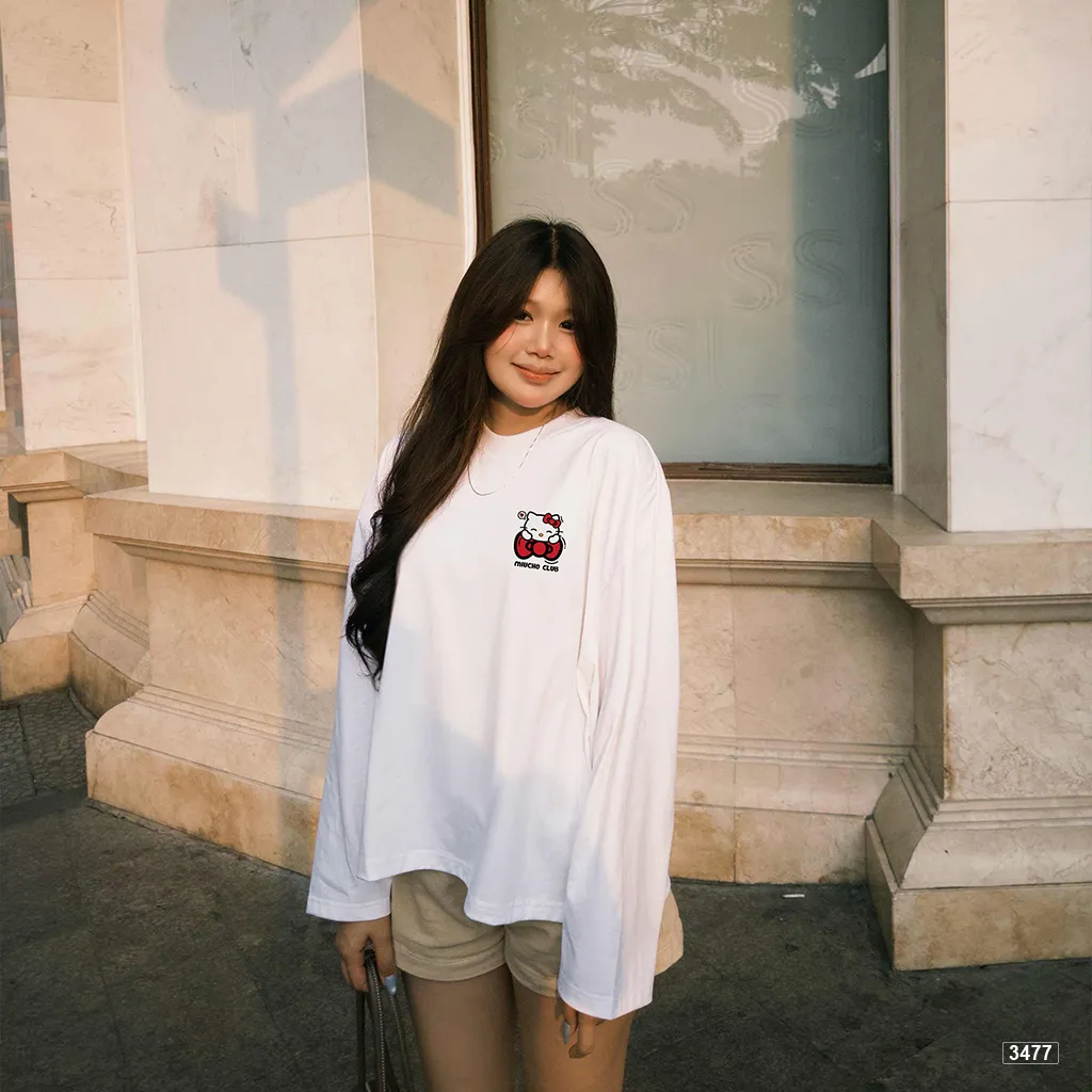 Áo thun nữ boxy tay dài kitty cute Miucho 3477_thumbnail_2