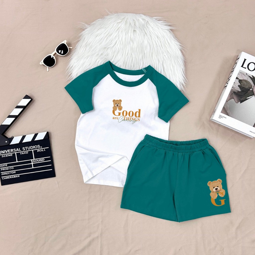 Bộ đồ trẻ em in hình gấu Good - Loza Kids FB89_thumbnail_5