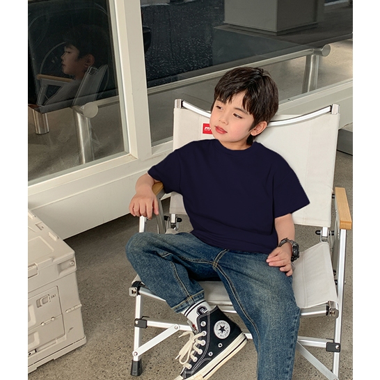 Áo thun trơn cho bé form rộng AEDT01 Miucho Kid 100% vải cotton thoáng mát basic_thumbnail_6