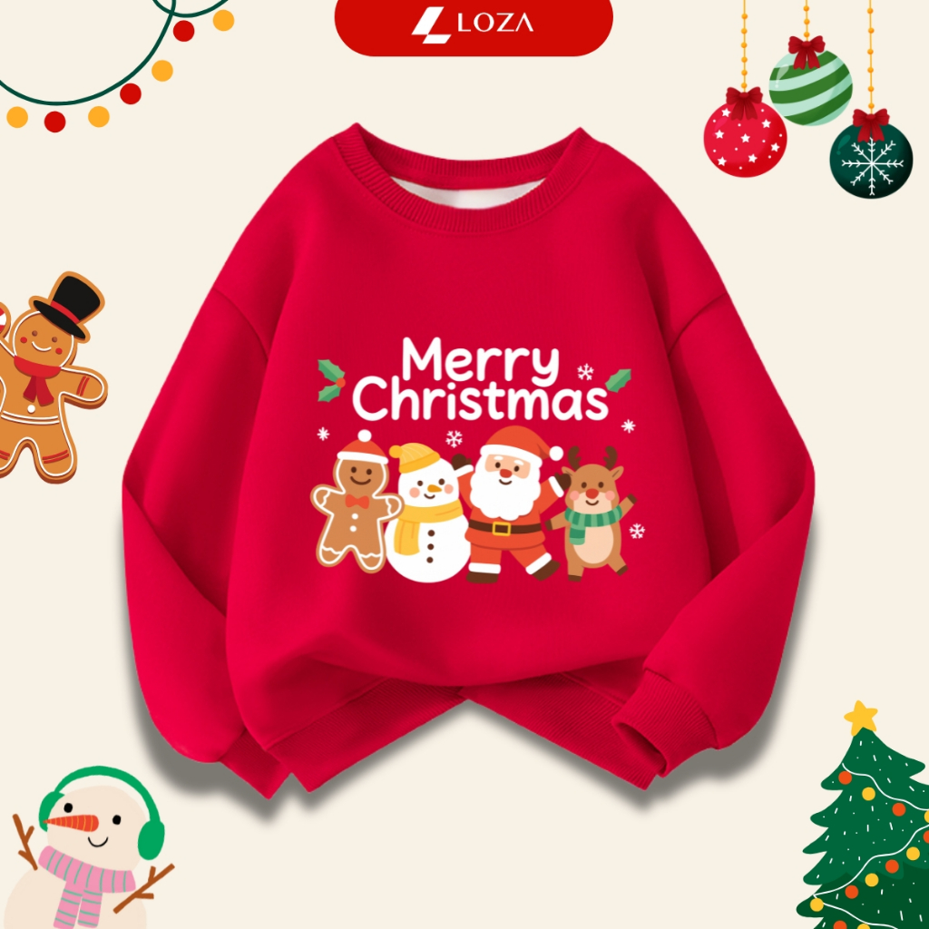Áo nỉ Noel cho bé trai, bé gái - Loza Kids IN014_thumbnail_3