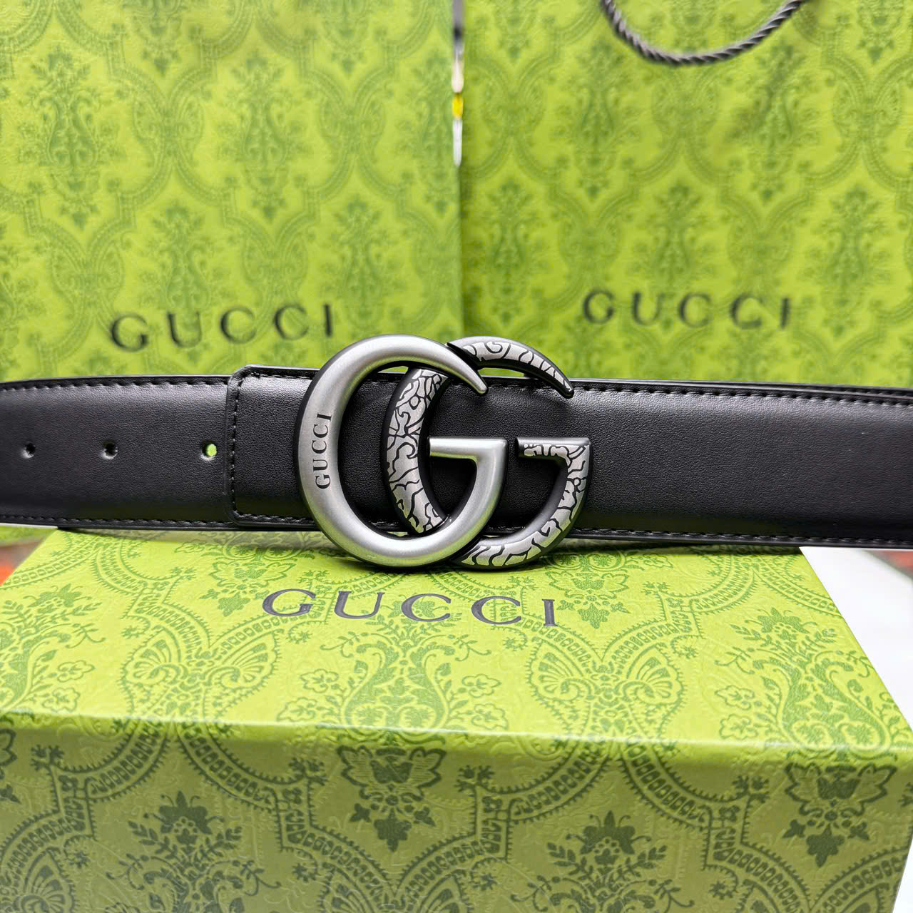 Thắt lưng Gucci GG Snake Buckle Leather Belt_thumbnail_2