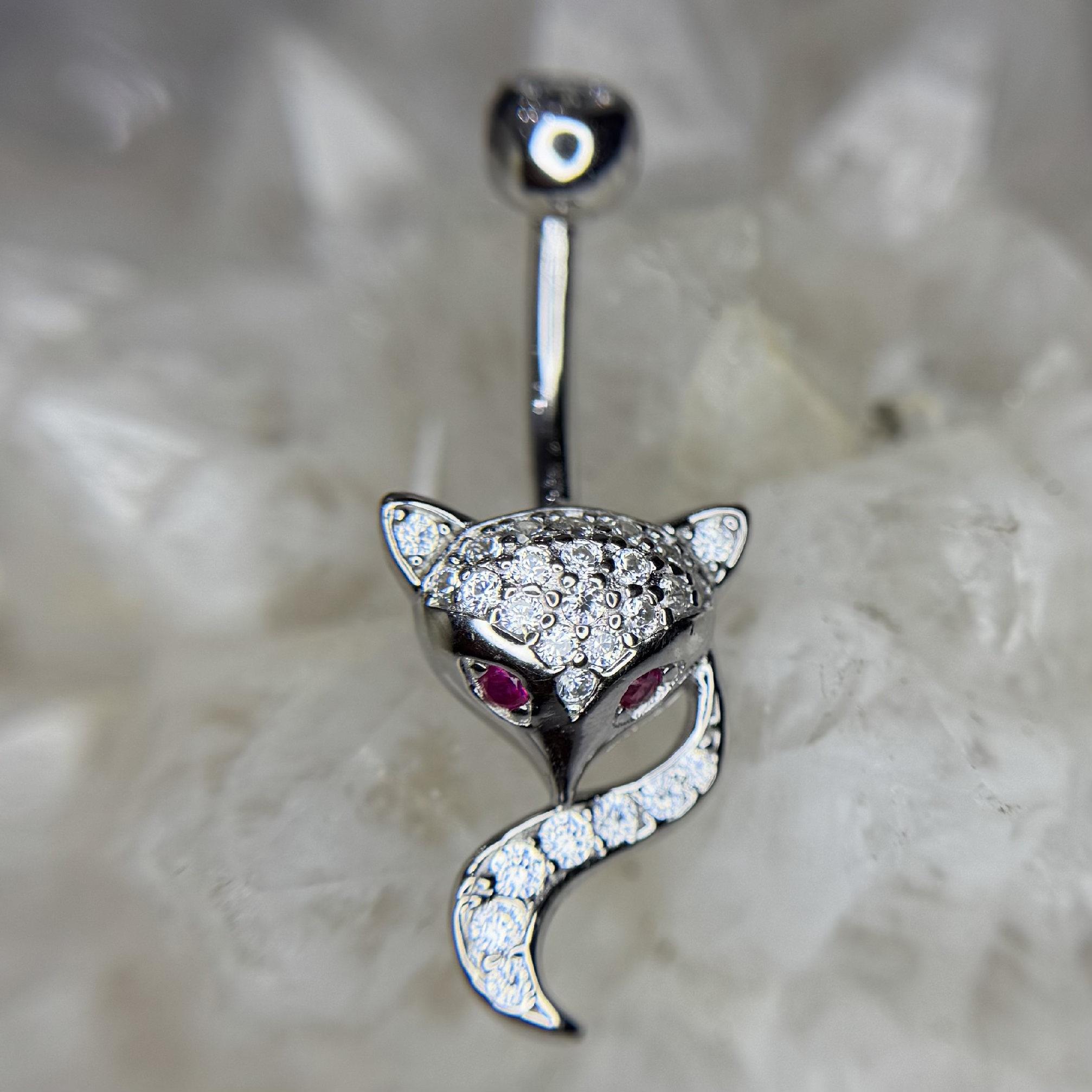 rốn bạc xi bạch kim hồ ly mắt đỏ đính kim cương_thumbnail_1