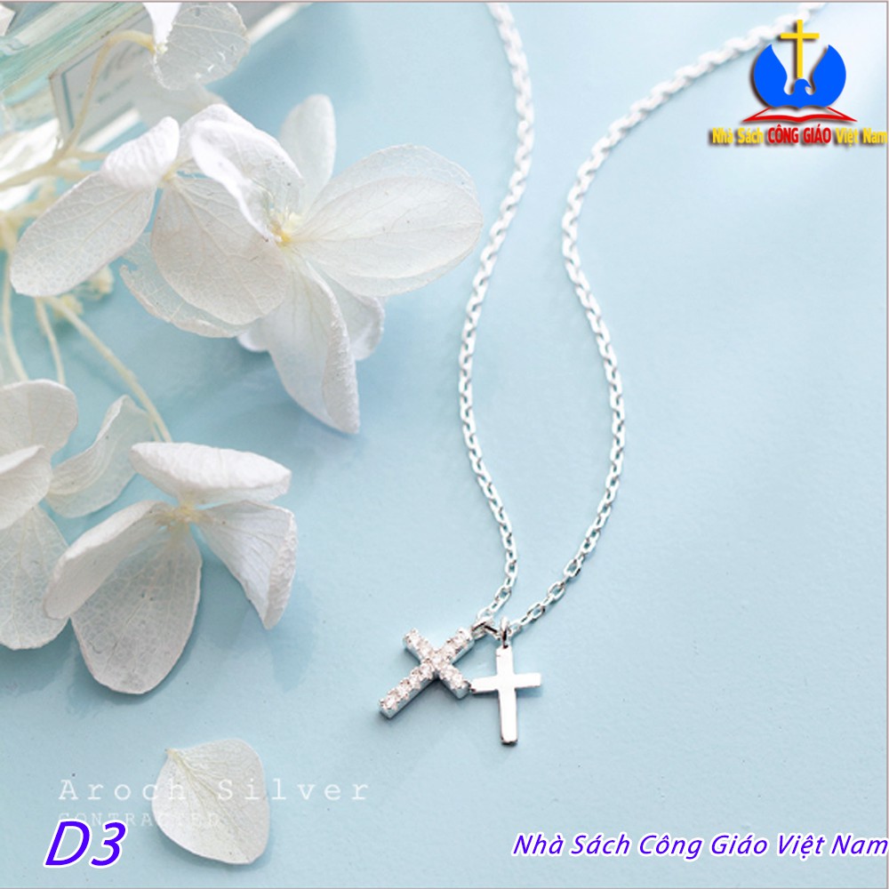 Dây chuyền Thánh Giá nữ D3 - Dây chuyền Công Giáo bạc 925  - Nhà Sách Công Giáo Việt Nam_thumbnail_4