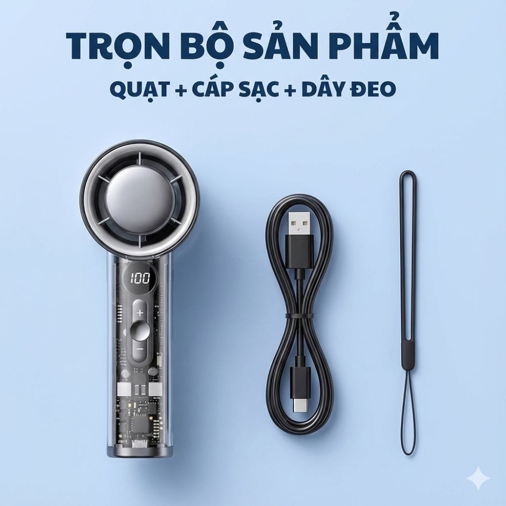 Quạt Sò Lạnh Cầm Tay Kachi MK419: Mát Lạnh Tức Thì, Đánh Tan Nóng Bức!_thumbnail_8