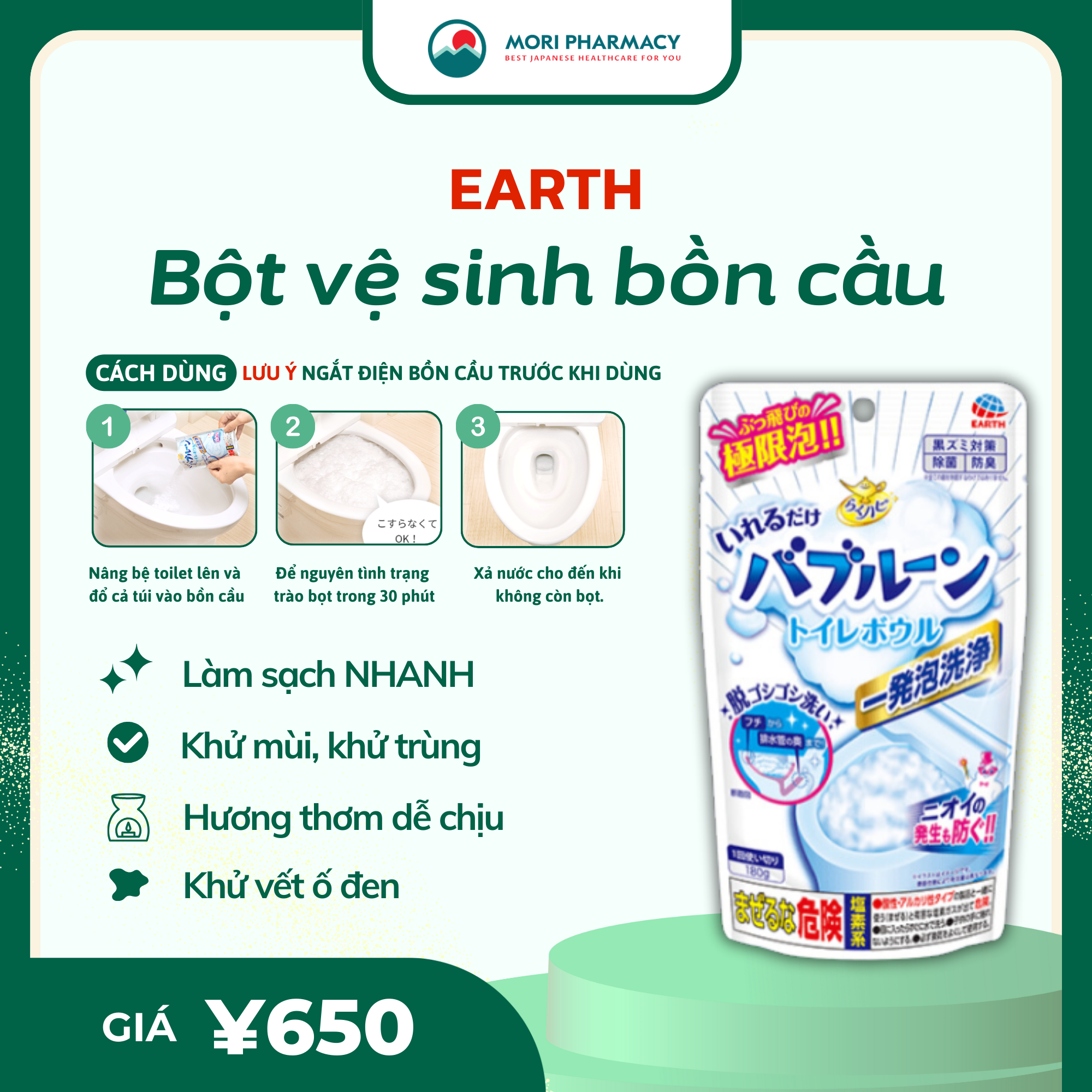Bột vệ sinh bồn cầu