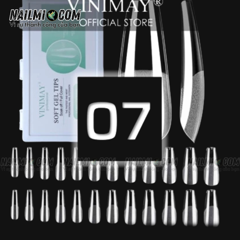 Móng úp - Fom thang - màu trong - Vinimay V07 - có nhám