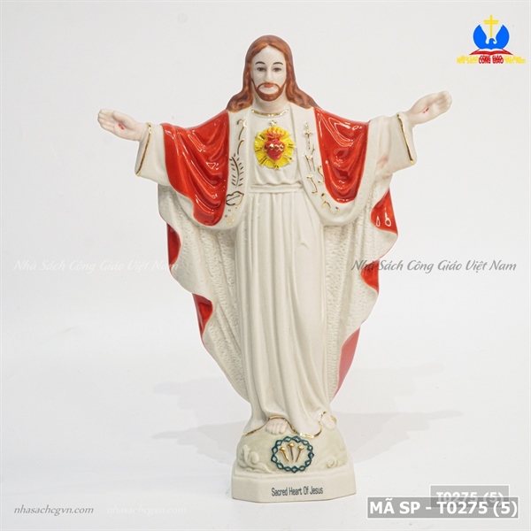 Tượng sứ Chúa Kito vua 17cm Đỏ ✔_thumbnail_2