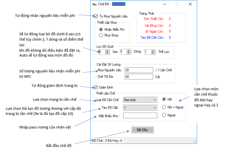 Hướng Dẫn Auto Chế Đồ trong TLBB PC với GAuto, iAuto, LCTAuto