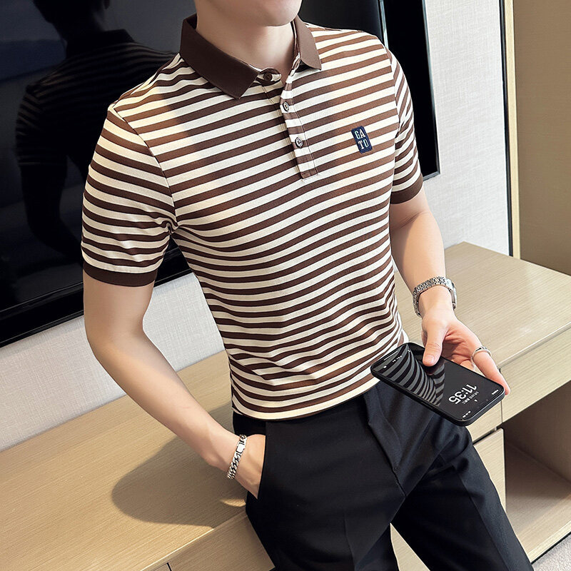 PA47 – Áo polo nam sọc basic ôm dáng