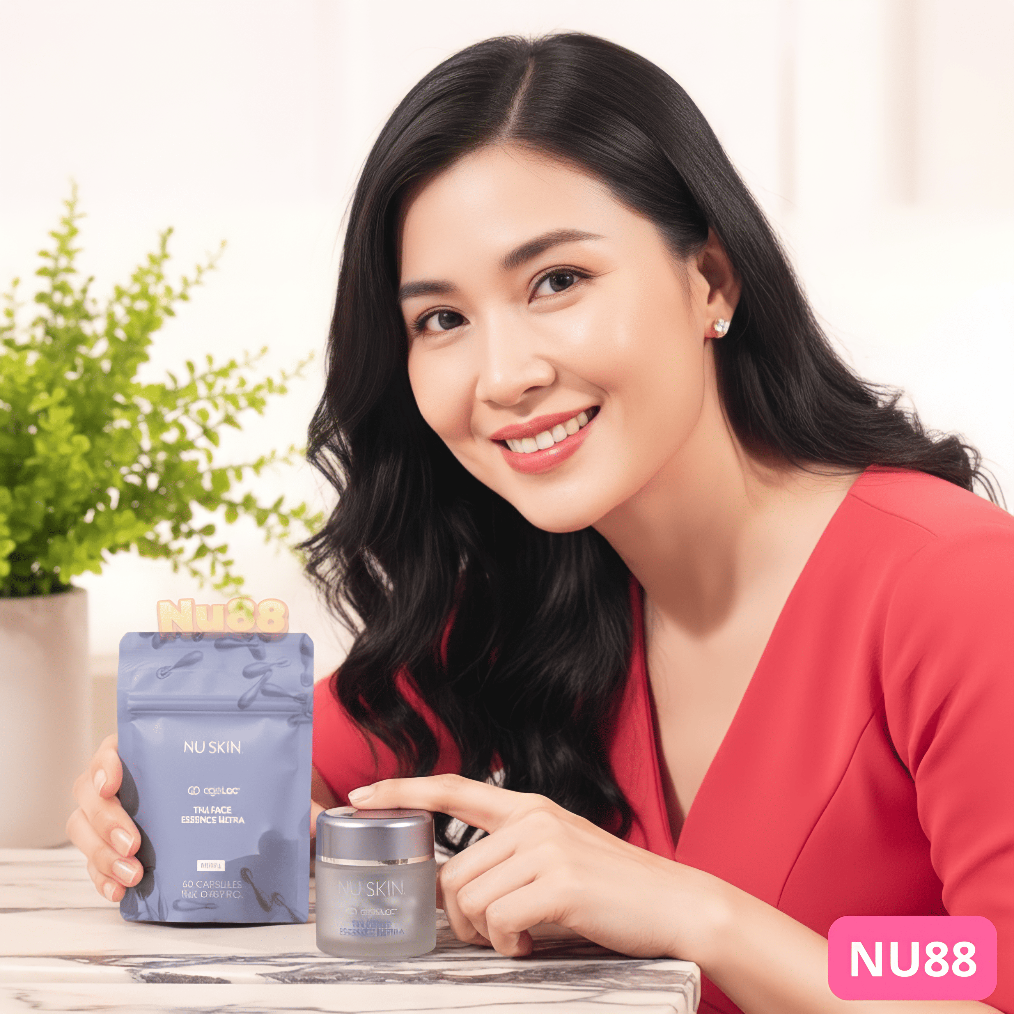 Tinh chất tạo độ săn chắc cho da ageLOC Tru Face Essence Ultra Nu Skin dang gói 60 viên