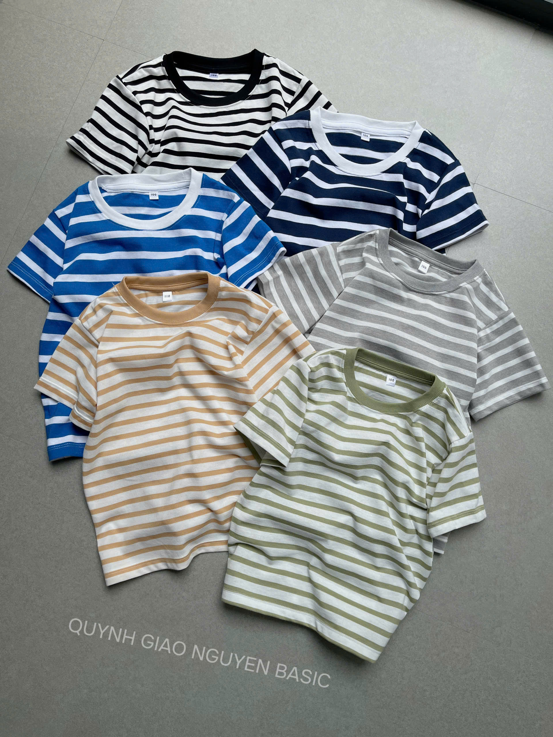 T951 - Set 3 áo sọc bé Cotton-Q ( NGẪU NHIÊN - Mua từ 2set sẽ trùng màu )