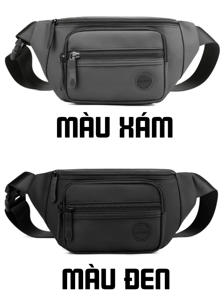 Túi đeo chéo nam, Túi bao tử đeo hông đeo bụng, đựng tiền vải chống nước có ngăn chống trộm_thumbnail_1