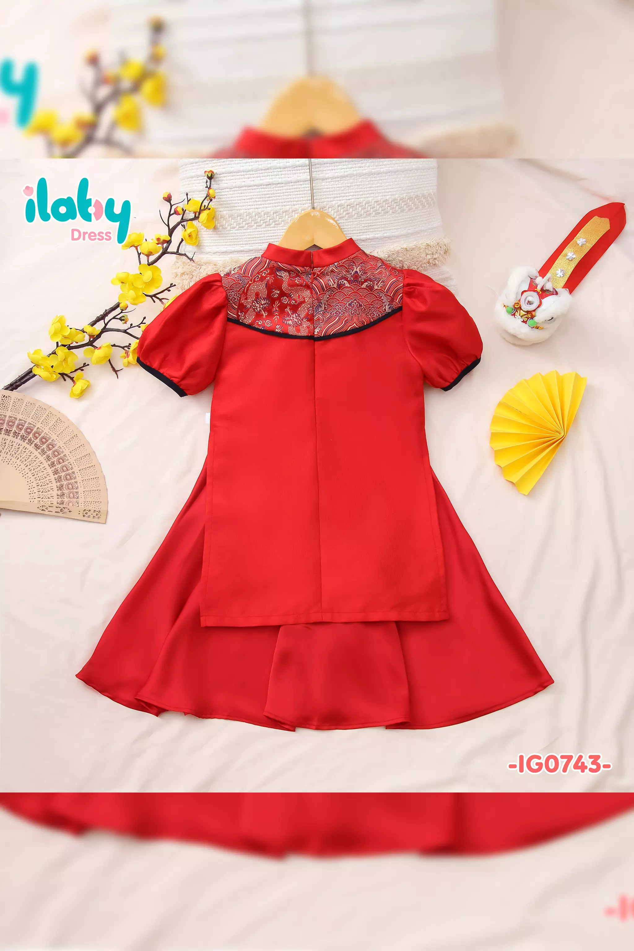 Áo dài bé gái phối gấm_thumbnail_3