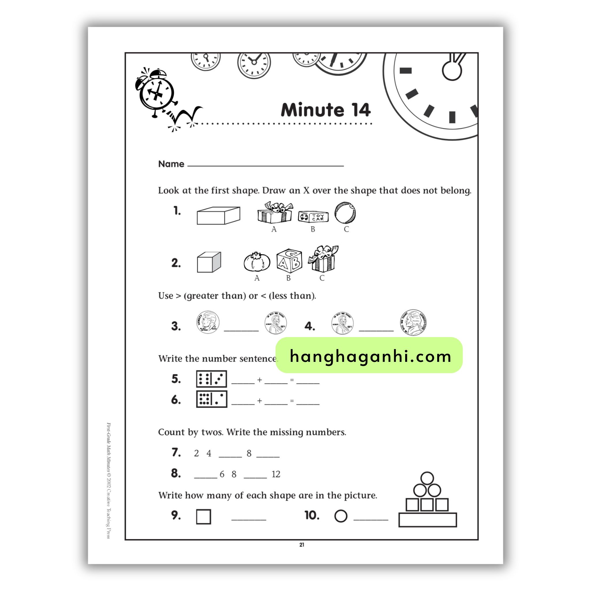 Math Minutes Grade 1- Sách Toán Tiếng Anh cho bé lớp 1_thumbnail_7