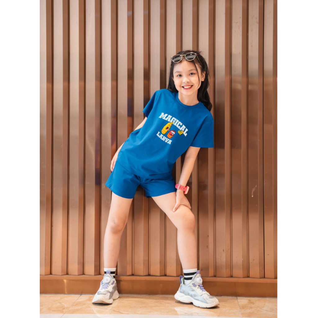 Đồ bộ bé gái (áo thun + quần đùi) lẻ size GIAO MẪU NGẪU NHIÊN - LOZA XA014_thumbnail_4