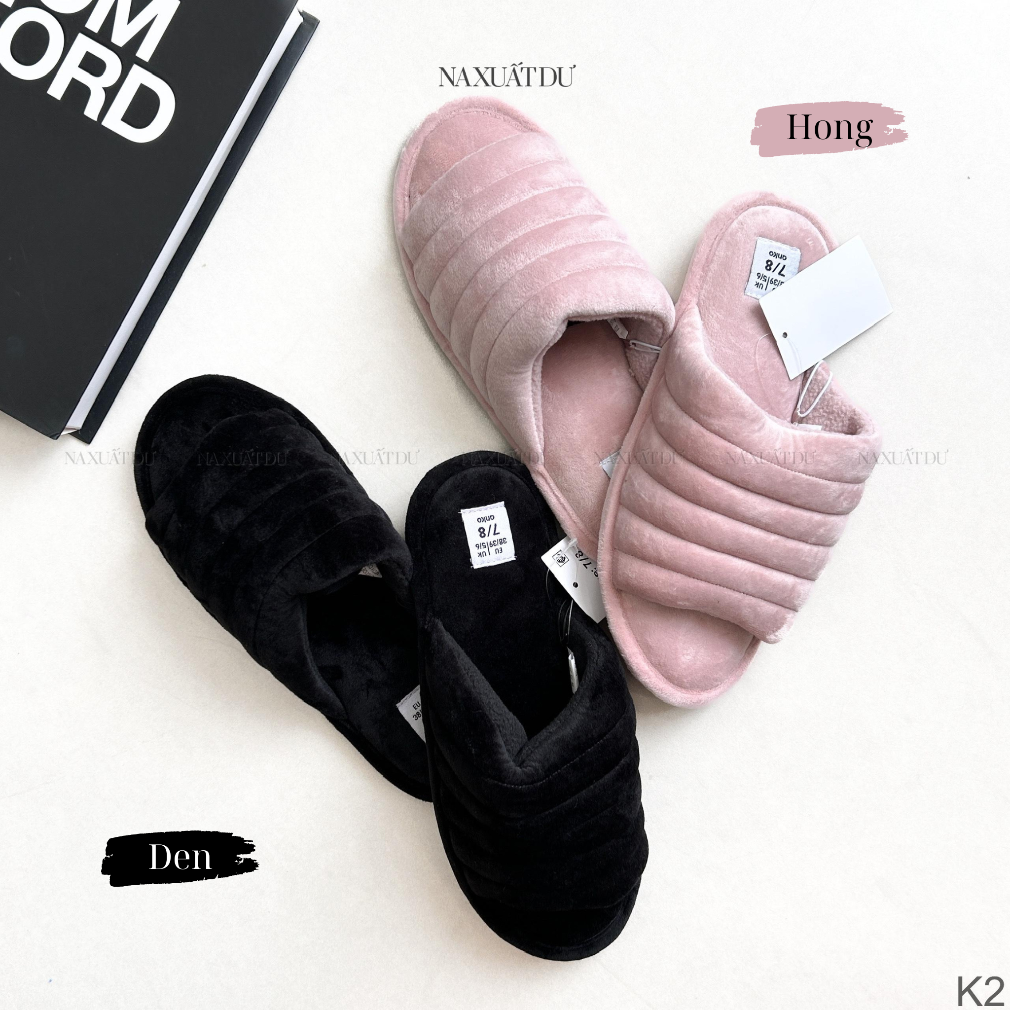 Set 2 đôi dép lông 