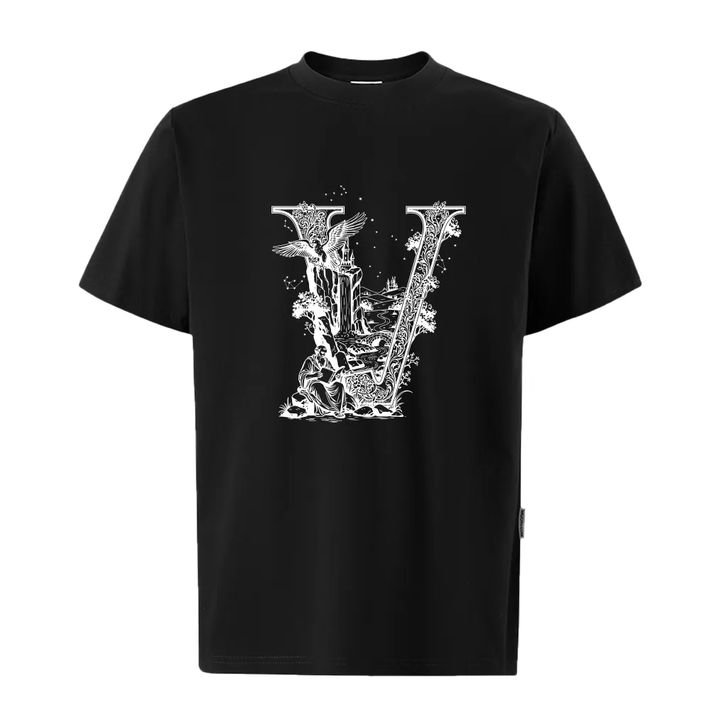 Áo thun nam form rộng Miucho Iconic cotton thoáng mát dày dặn chữ V nghệ thuật nhiều màu 2767_thumbnail_9