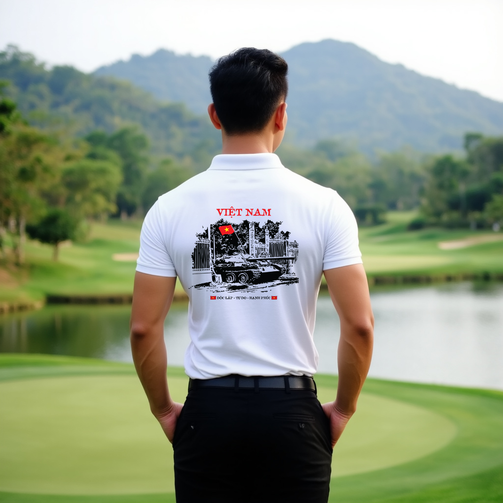 Áo polo nam big size Việt Nam tôi yêu form vừa 2142 Miucho Iconic vải cá sấu polyester in mix_thumbnail_7