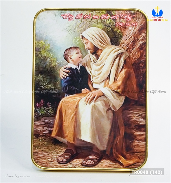 Tranh để bàn Chúa Giesu và trẻ em 15x23cm_thumbnail_2