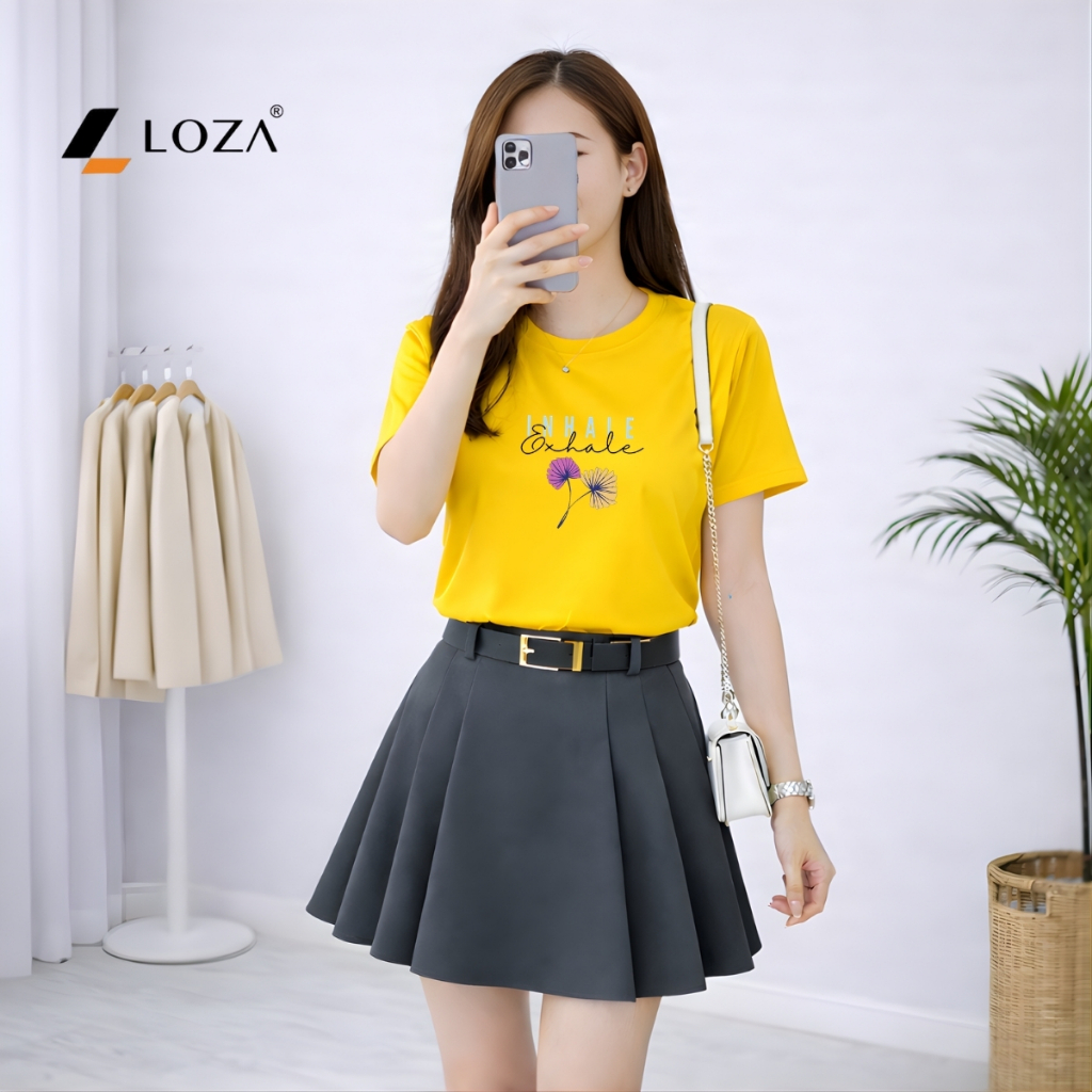 [Form vừa] Áo phông nữ dáng vừa hình hoa Exhale - Loza VT8486_thumbnail_5