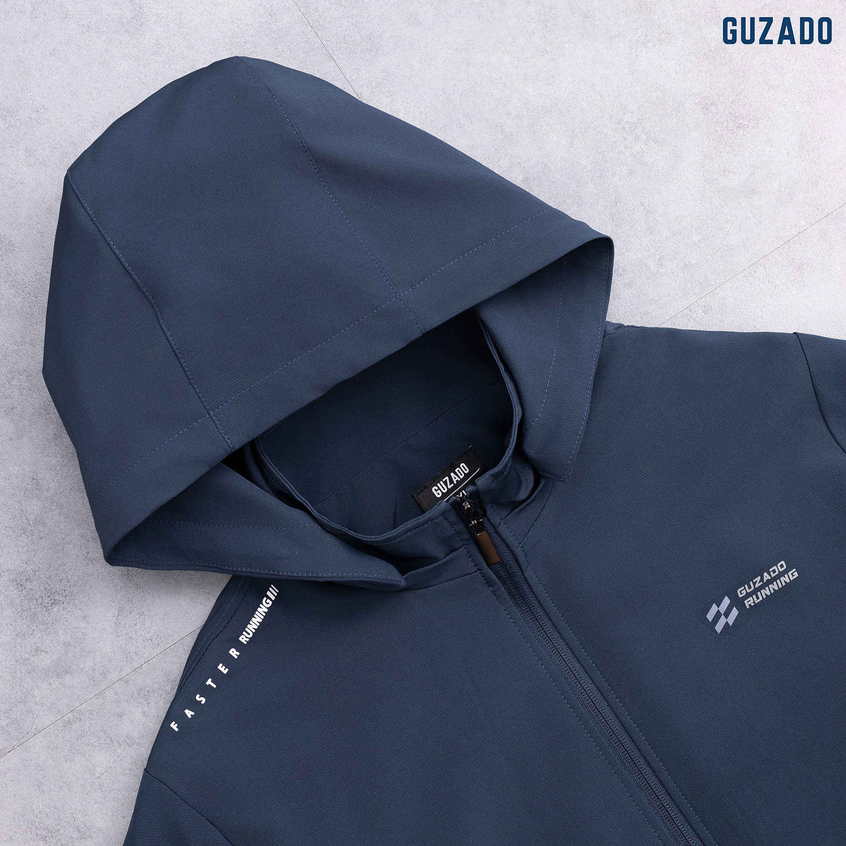 Bộ Quần Áo Gió Thể Thao Nam GUZADO 2 Lớp Nhẹ Ấm Cản Gió Cản Bụi Tốt Form Trẻ Trung GBG01