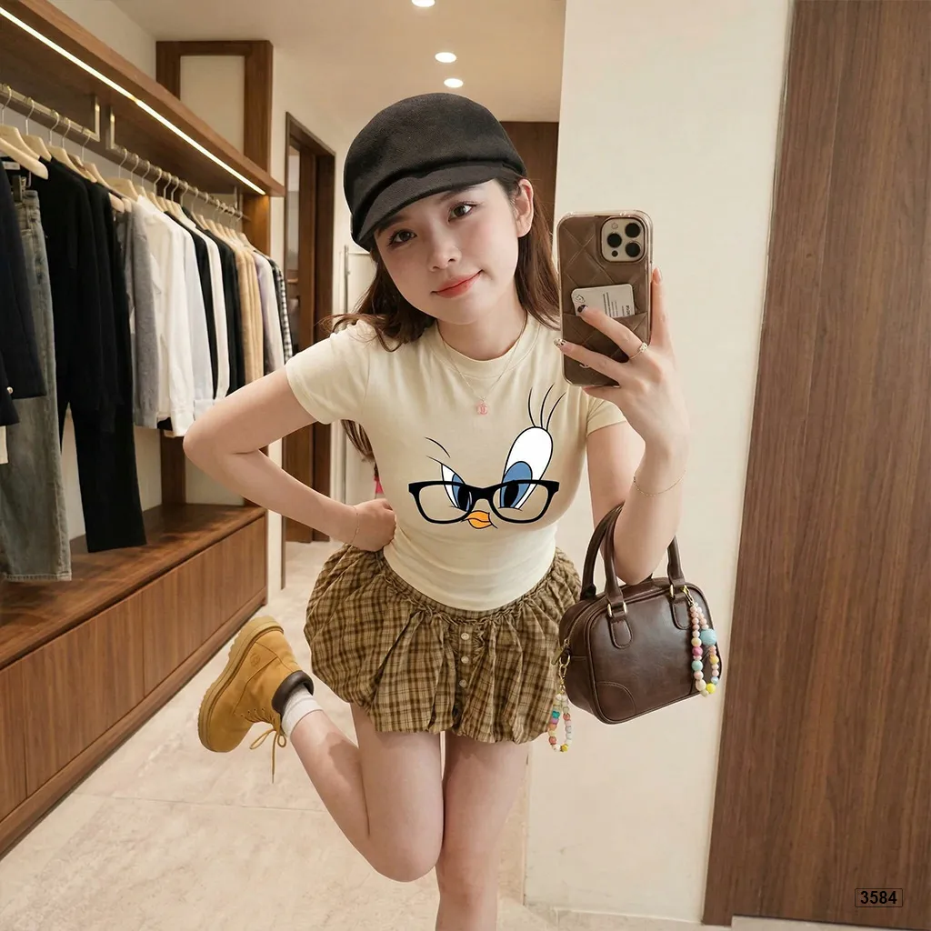 Áo baby tee form ôm slim fit hoạt hình Beezy 3584_thumbnail_5