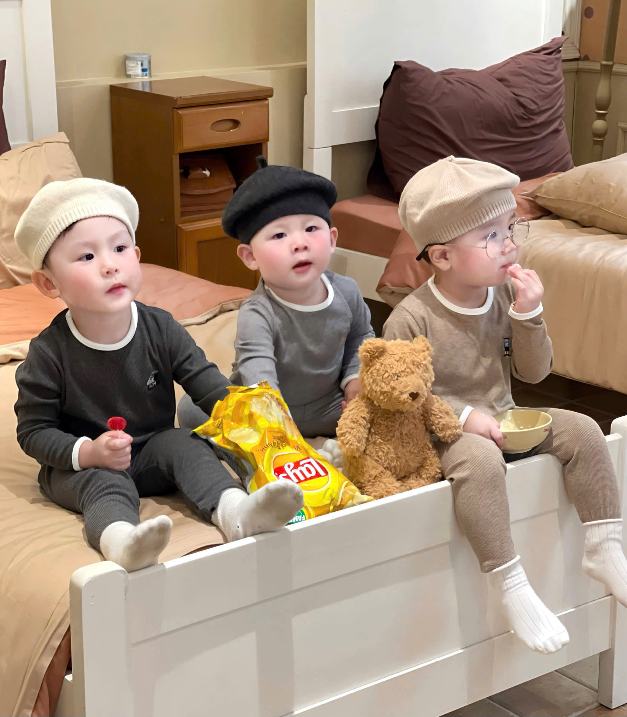 Q67 SET 3 BỘ THUN DÀI TAY VIỀN TRẮNG - A100.300