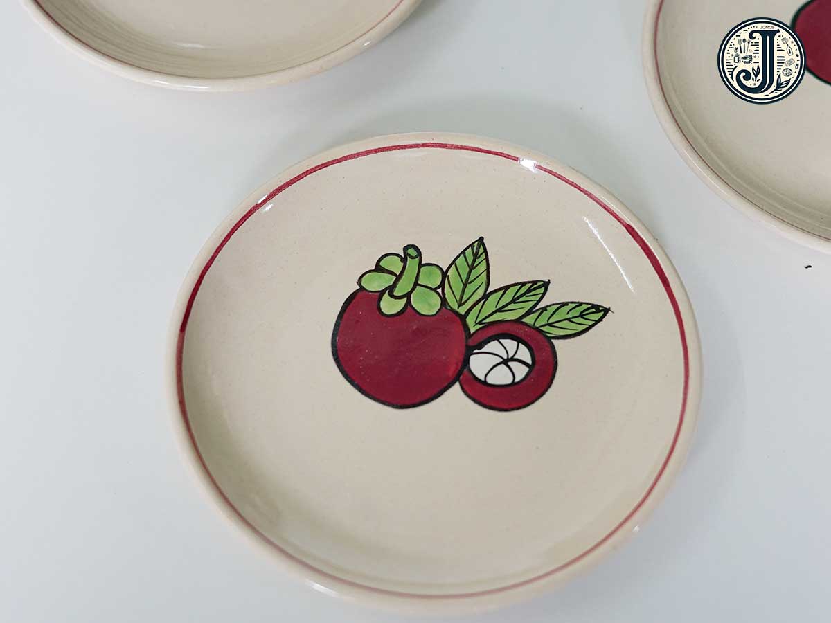 Dĩa măng cụt cạn 18cm J000338