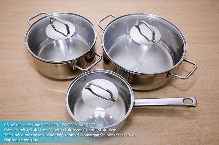 Bộ Nồi Inox COOKWARE Bộ/3