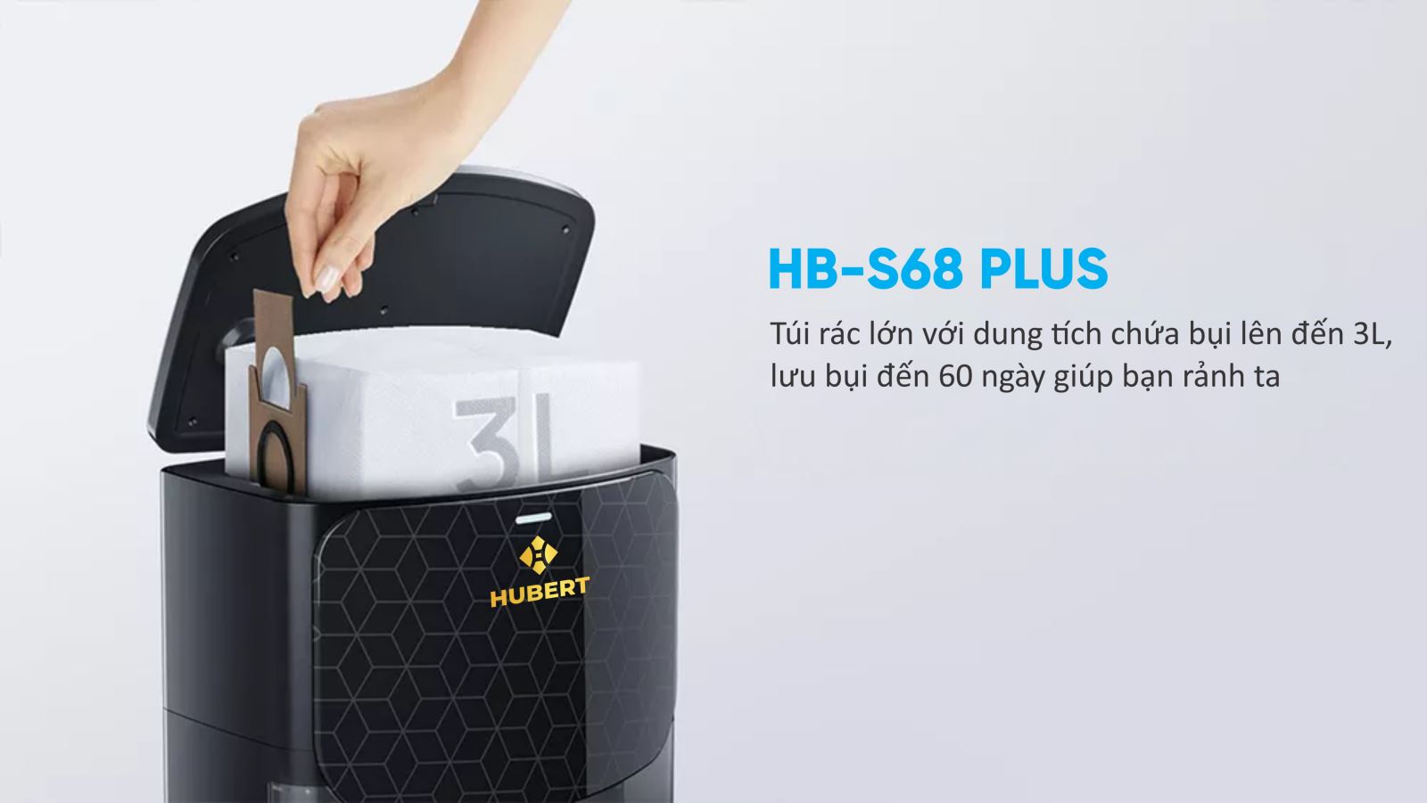 Robot hút bụi lau nhà Hubert HB-S68-W-2 Robot hút bụi lau nhà Hubert HB-S68-W-2