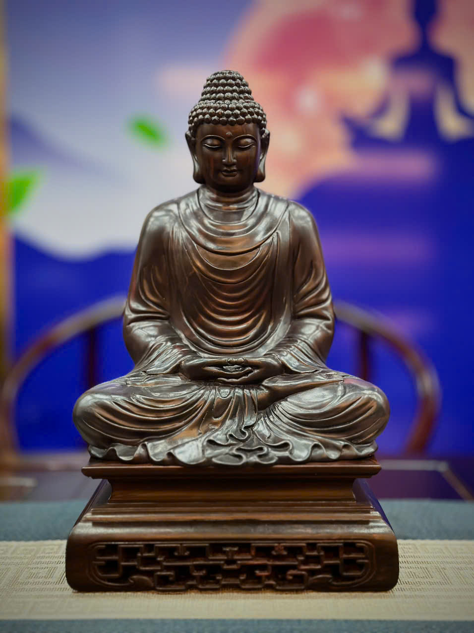 TƯỢNG PHẬT THÍCH CA NGỒI GỖ TRẮC ĐEN