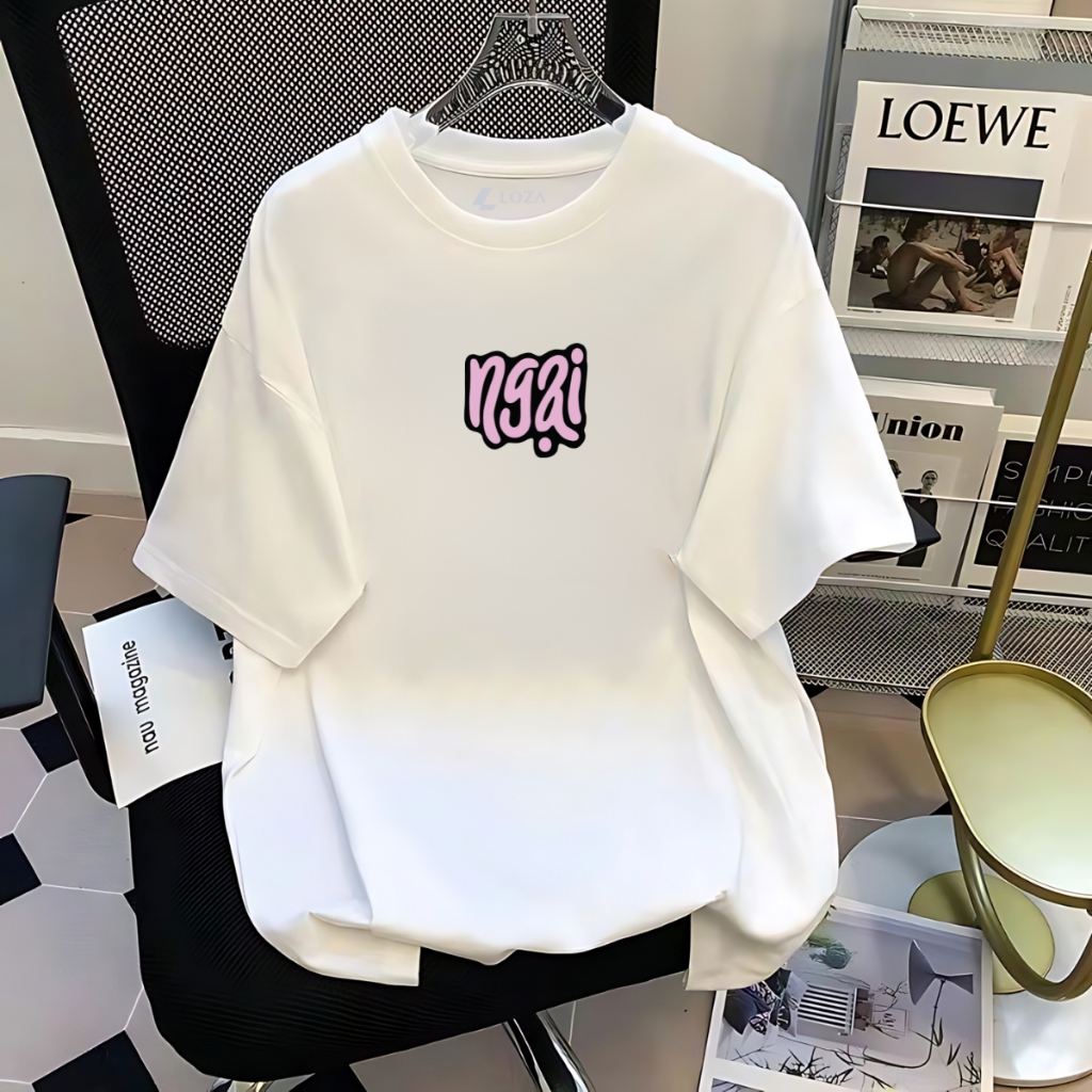 [Form rộng] Áo phông nữ chất liệu cotton co giãn 4 chiều - Áo thun nữ thời trang 𝐋𝐎𝐙𝐀- Mã G0313_thumbnail_1