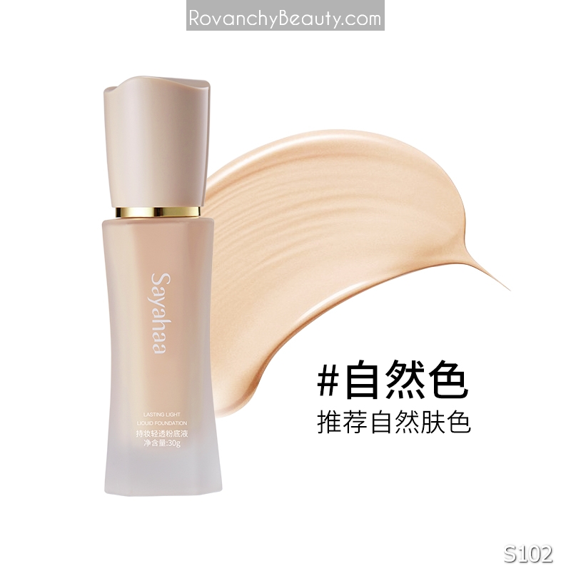 S102 Kem nền Sayahaa Lasting Light - Mỏng nhẹ, che phủ tự nhiên, giữ lớp nền bền đẹp suốt 12H, dưỡng da ẩm mịn 30g_thumbnail_17