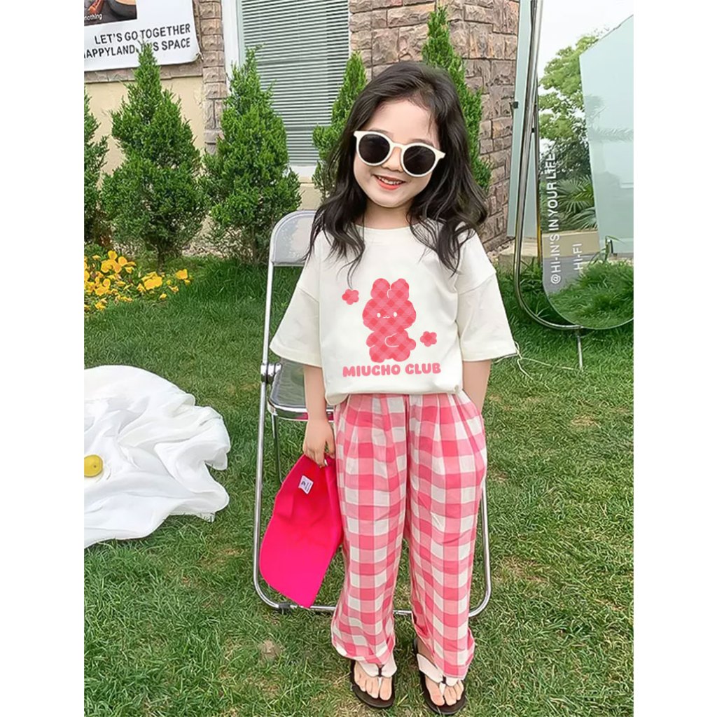 Áo thun cho bé gái hoạt hình form rộng AED1099 Miucho Kid tay ngắn cổ tròn in mix_thumbnail_3